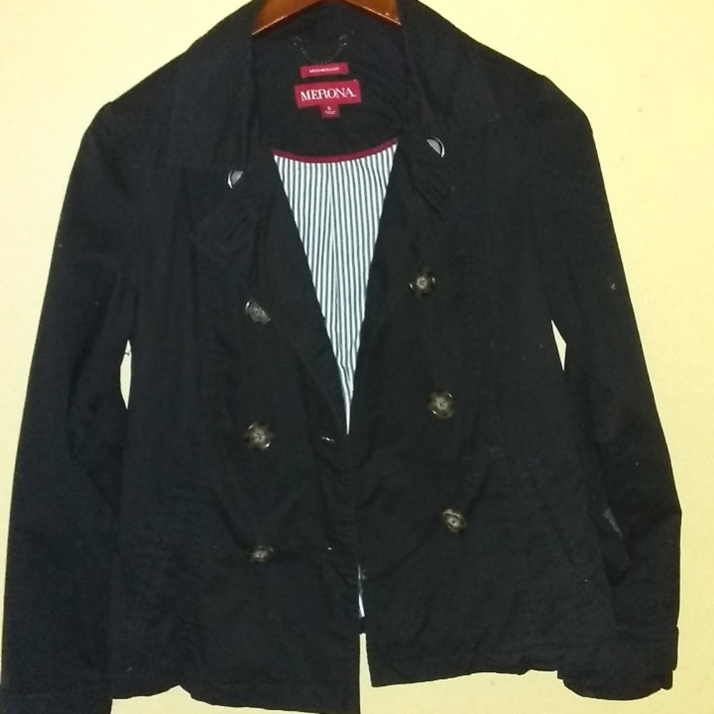 Black button-up coat